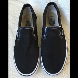 Black traditional style Vans shoes